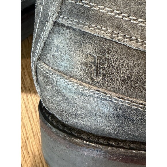 Frye Field Lace Up Oiled Leather Chukka Boots Men’s Sz 10 Ash Gray Moc Toe Lined